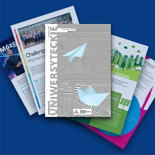 Okładka marcowego wydania "Wiadomości Uniwersyteckich"