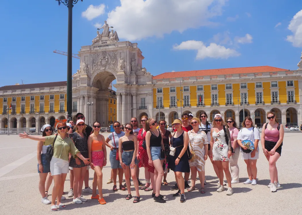studenci na wyjeździe studyjnym w Portugalii 