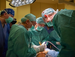 experimental surgery of implantation of brain stimulants to comatose patients , UWM Olsztyn. prof. Wojciech Maksymowicz