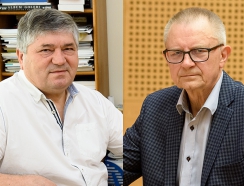 prof. Koncicki z lewej i prof. Szweda z prawej