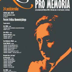 Feliks Nowowiejski - PRO MEMORIA - plakat