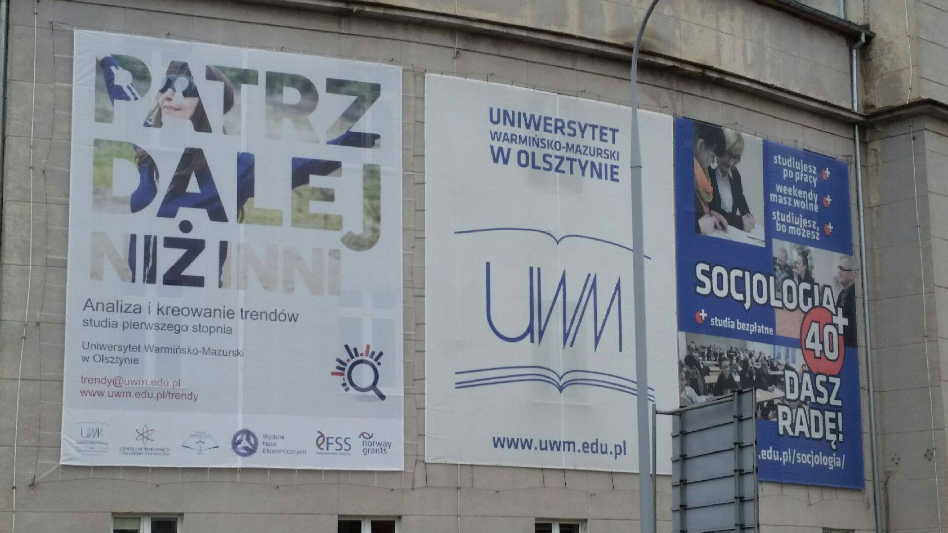 Baner w centrum Olsztyna