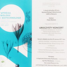 Koncert z okazji 20-lecia wydziału biologi i biotechnologi