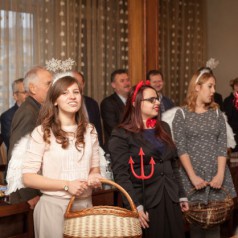 Kolędnicy z Wydziału Sztuki u Rektora