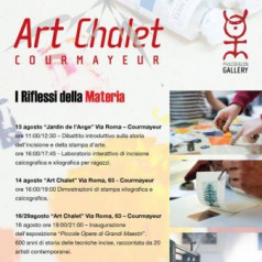 Grafiki Małgorzaty Chomicz na wystawie w Courmayeur